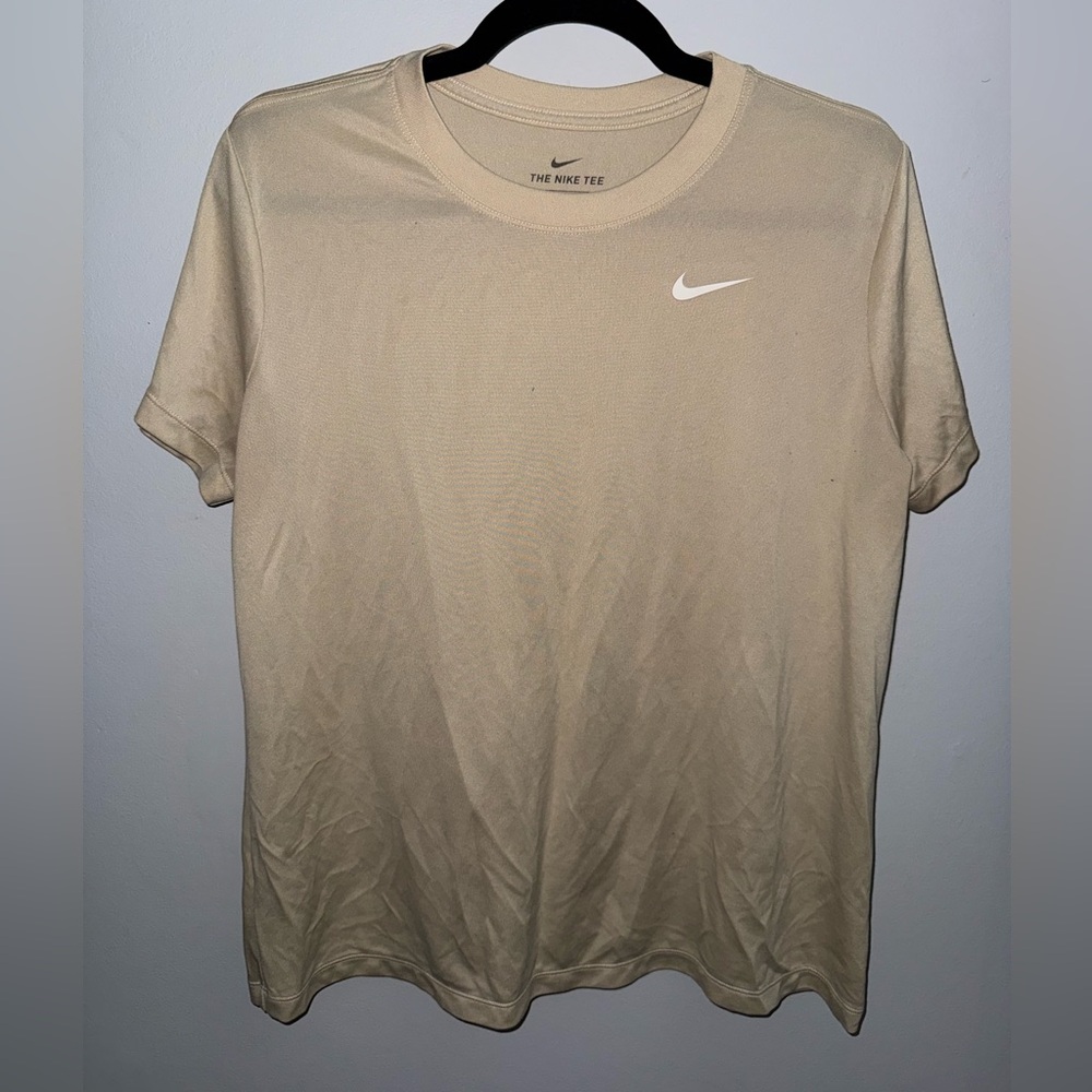 Nike Women Beige Workout T-Shirt